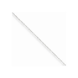 0.5 mm Cable Rope Pendant Chain in 14k White Gold
