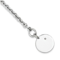 .04ct Diamond Disc Bracelet in 925 Sterling Silver