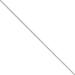 1.5mm Round Snake Chain Anklet in 925 Sterling Silver