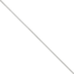 1.5mm Round Snake Chain Anklet in 925 Sterling Silver