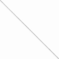 0.3 mm Curb Chain Anklet in 925 Sterling Silver