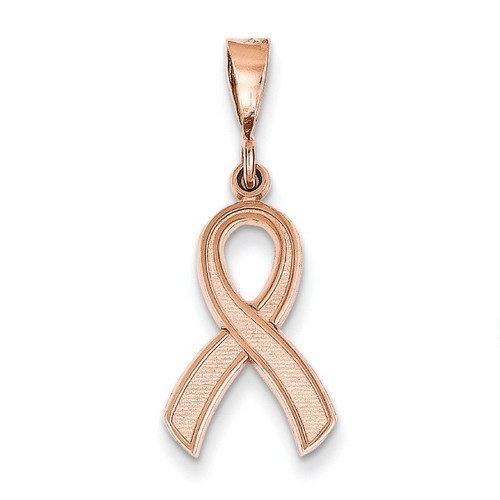 14k Rose Gold Awareness Pendant 18x13 mm 1.1 gr *** Made in USA