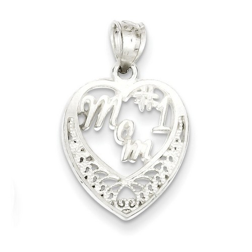 #1 Mom Charm in 925 Sterling Silver