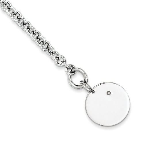 .04ct Diamond Disc Bracelet in 925 Sterling Silver