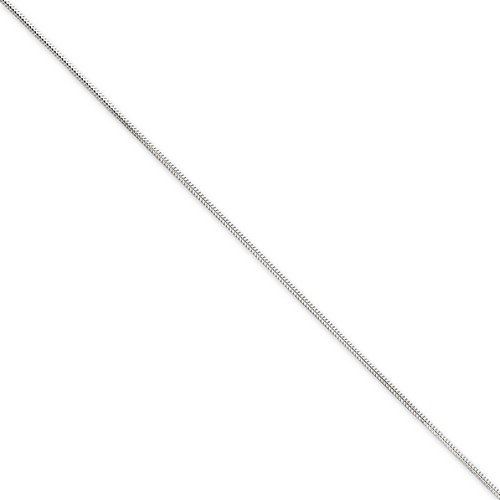 1.5mm Round Snake Chain Anklet in 925 Sterling Silver