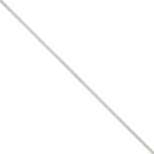 1.5mm Round Snake Chain Anklet in 925 Sterling Silver