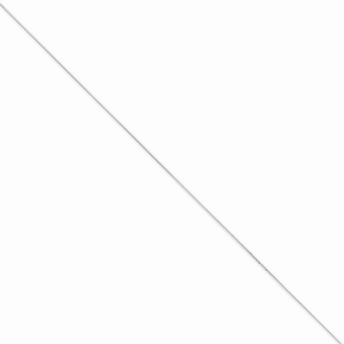 0.5 mm Box Chain in 14k White Gold
